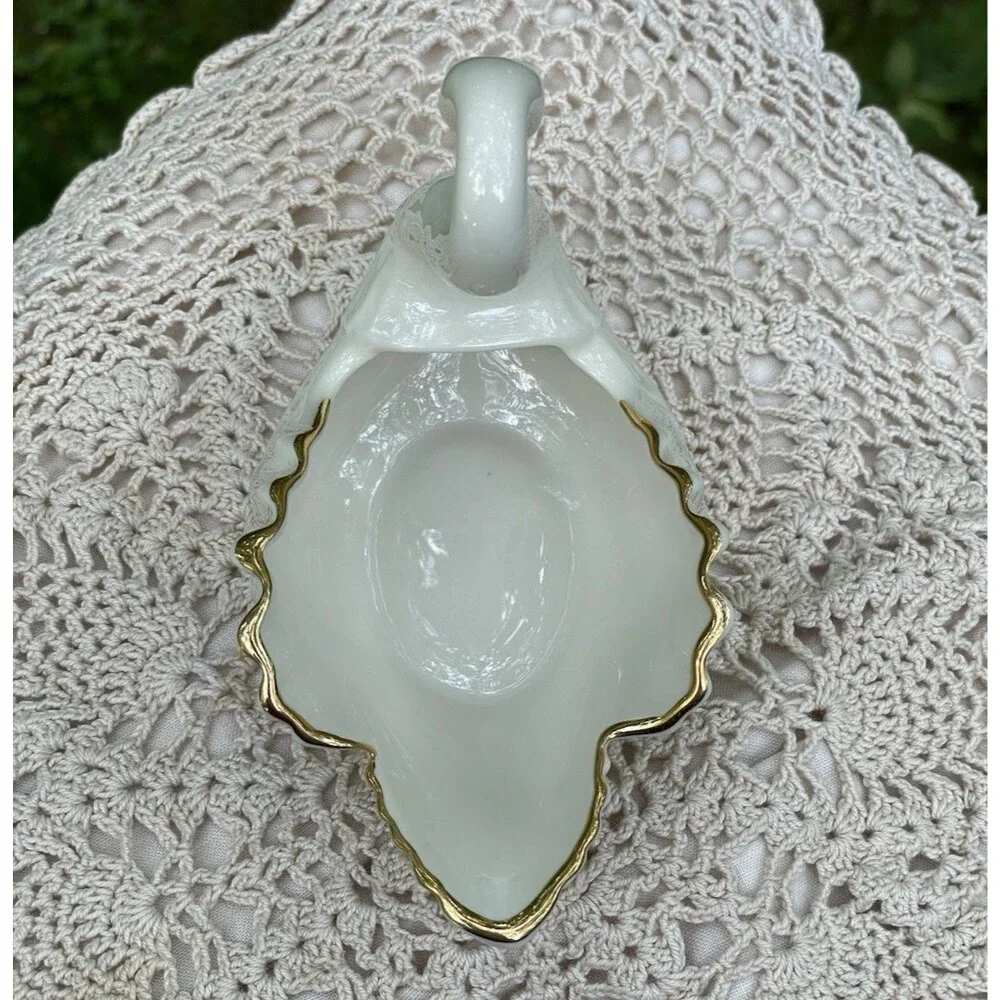 RARE Vtg Lenox 120th Anniversary Swan Trinket Dish 24K Gold trim USA Porcelain
